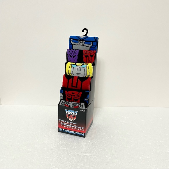 6 Pair Transformers SOCKS Men Size 8-12 , Men Casual CREW SOCKS by Hasbro, NEW - Picture 11 of 14